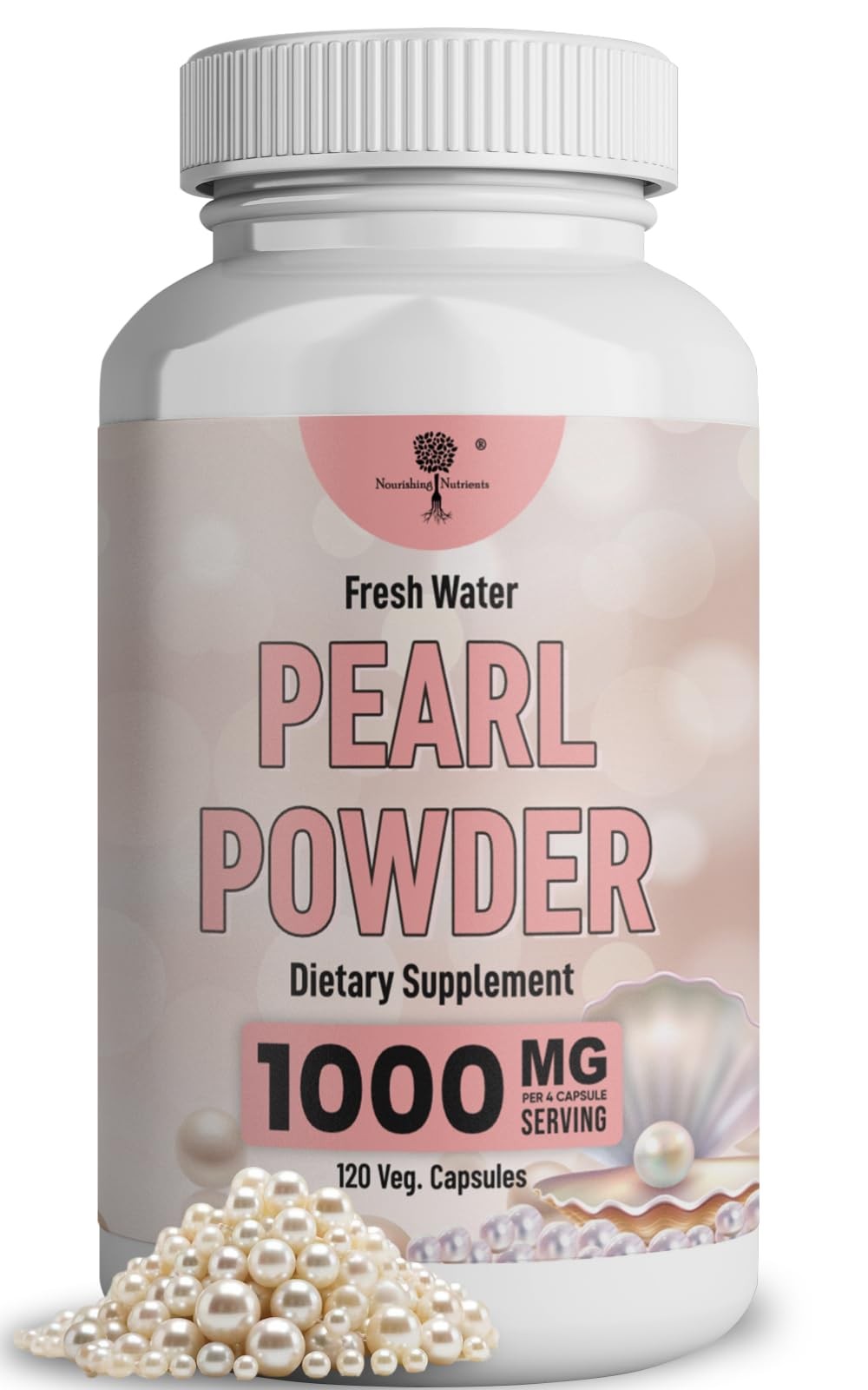 Pearl Powder Supplement for Skin Health – Anti-Aging, 120 Count (Pack of 1)
