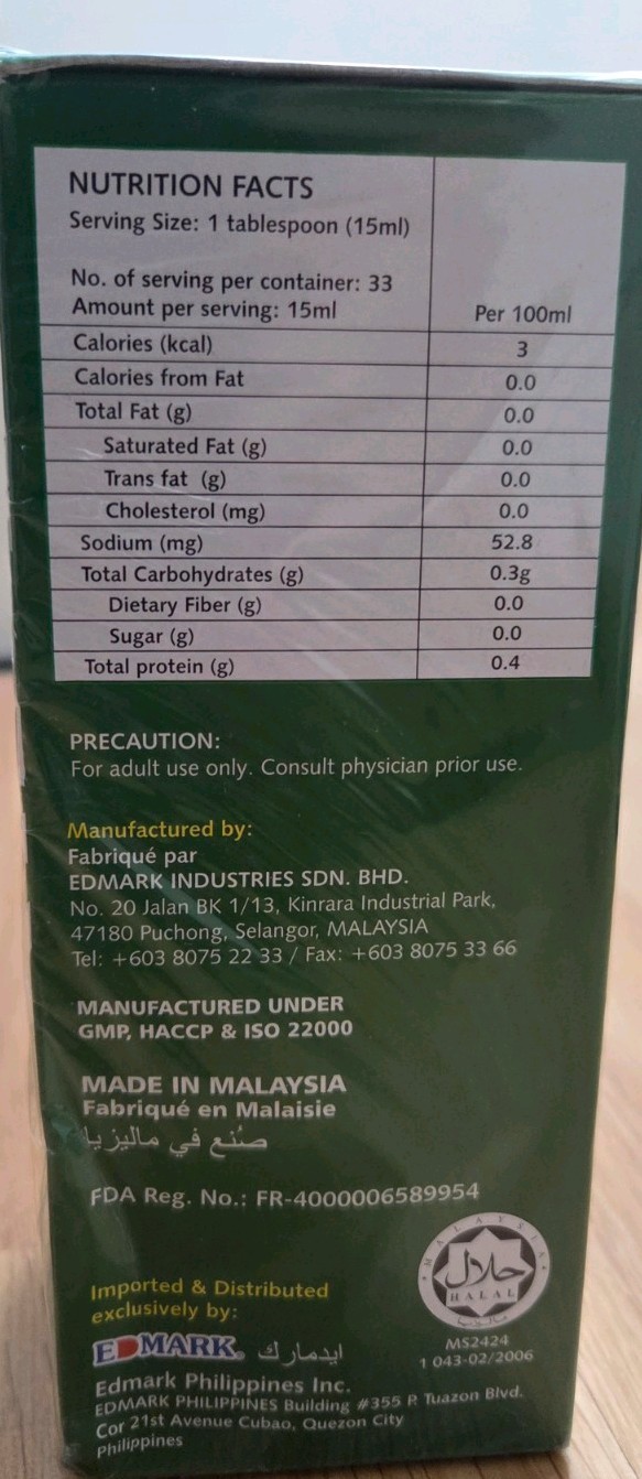 EDMARK Splina Chlorophyll Cleansing Detox Toxin Anti Aging, All Natural, 500ml