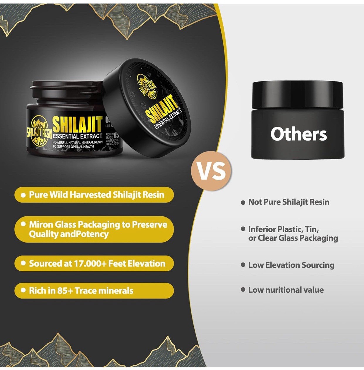 Premium Pure Himalayan Shilajit Resin – Essential Extract 1.76 oz./50g Sealed