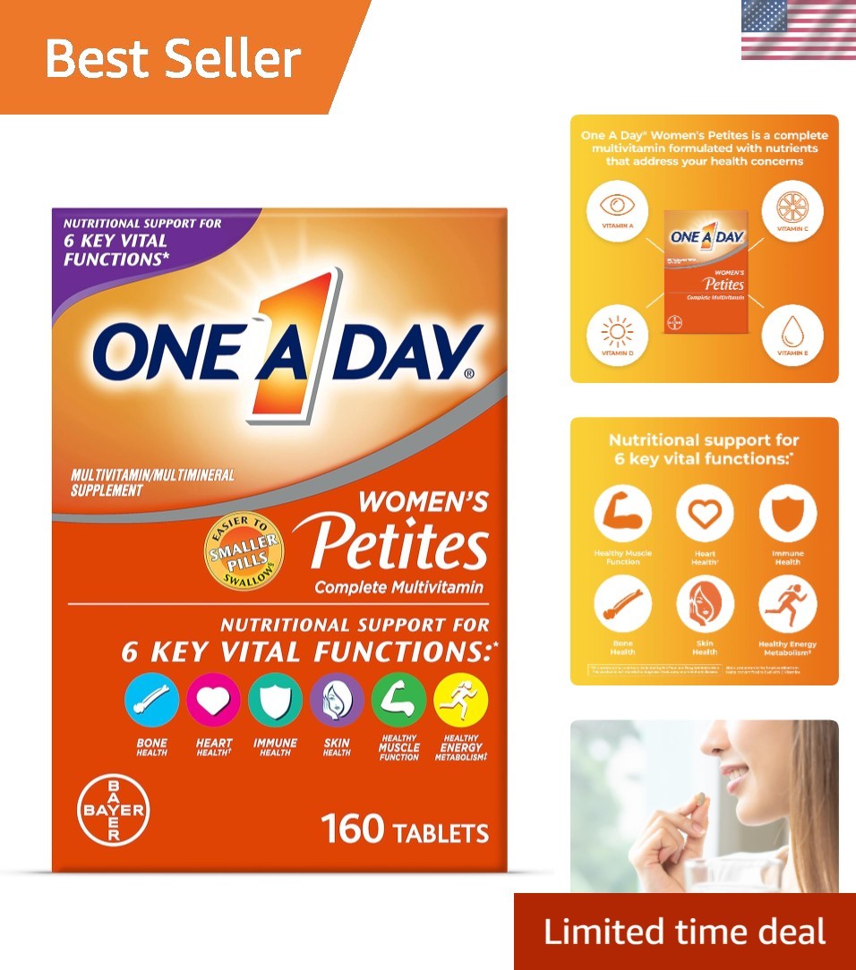 Daily Women’s Petites Multivitamins – 160 Tablets for Bone & Immune Support