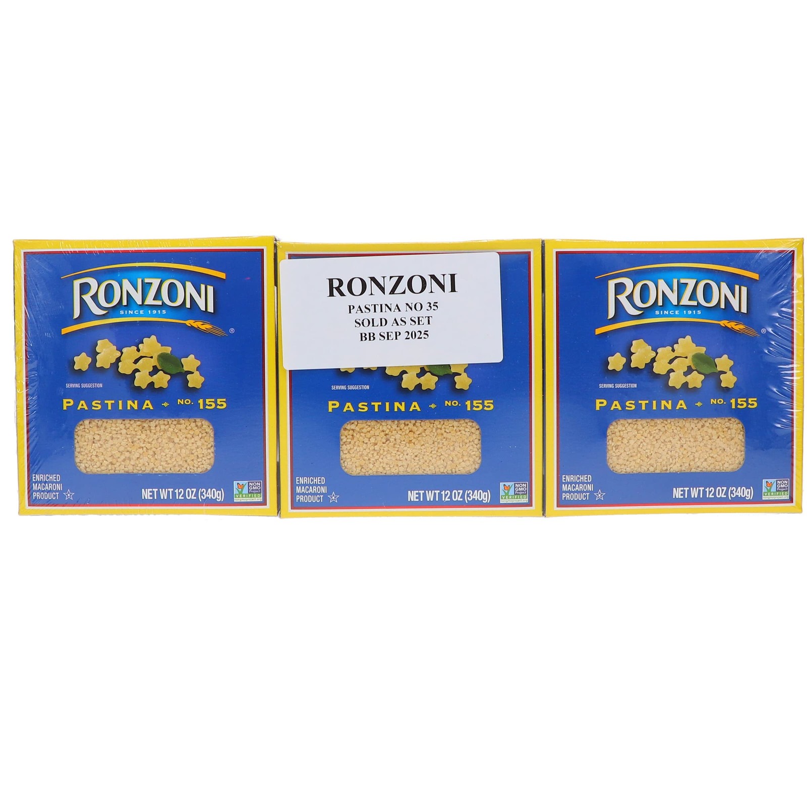 Pastina Enriched Macaroni Non GMO 12 Oz. Pack Of 3.