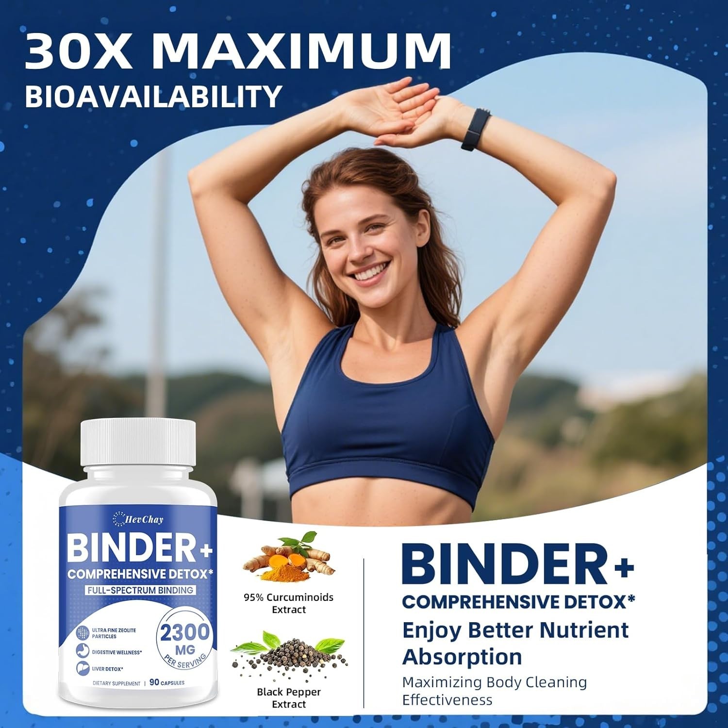 2300 MG Detox Binder Capsules – Activated Charcoal & Bentonite Clay, Highly …