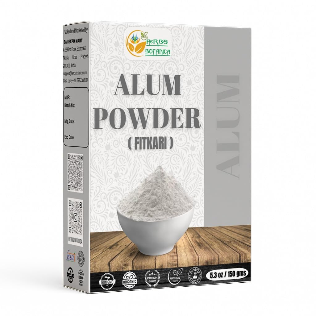 Potassium Alum Powder Fitkari Alumbre en Polvo Pure Granulated 5.3 oz