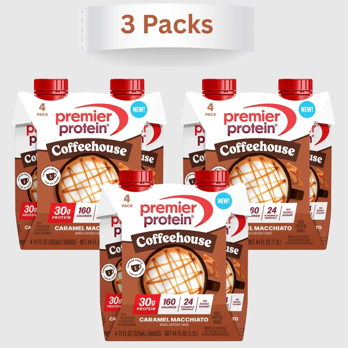 Premier Protein Shake,Coffeehouse Caramel Machiatto, 30g Protein, 11 Oz, 12 Ct