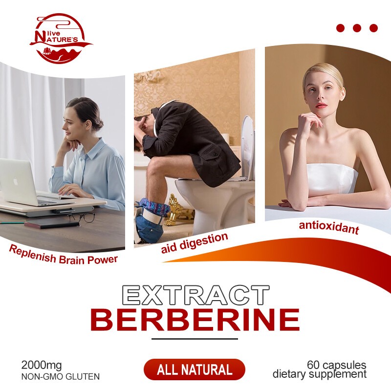3 Packs Berberine 1200mg High Absorption For Blood Sugar Immune 3 Months Supply