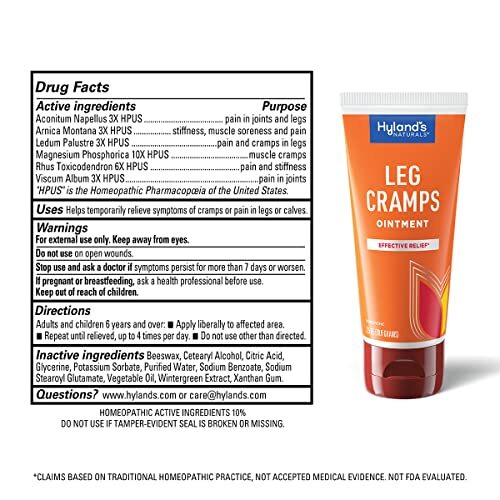 Hyland’s 2.5 oz Leg Cramps Ointment Natural Pain Relief for Legs and Calves
