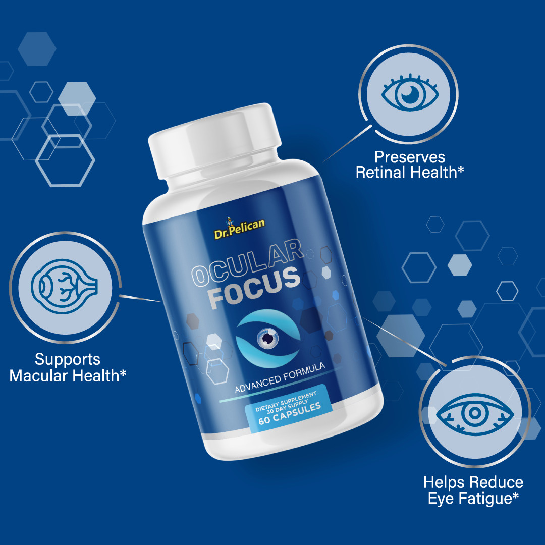 Ocular Focus- Eye Support with Lutein- 3 Bottles- 180 Capsules