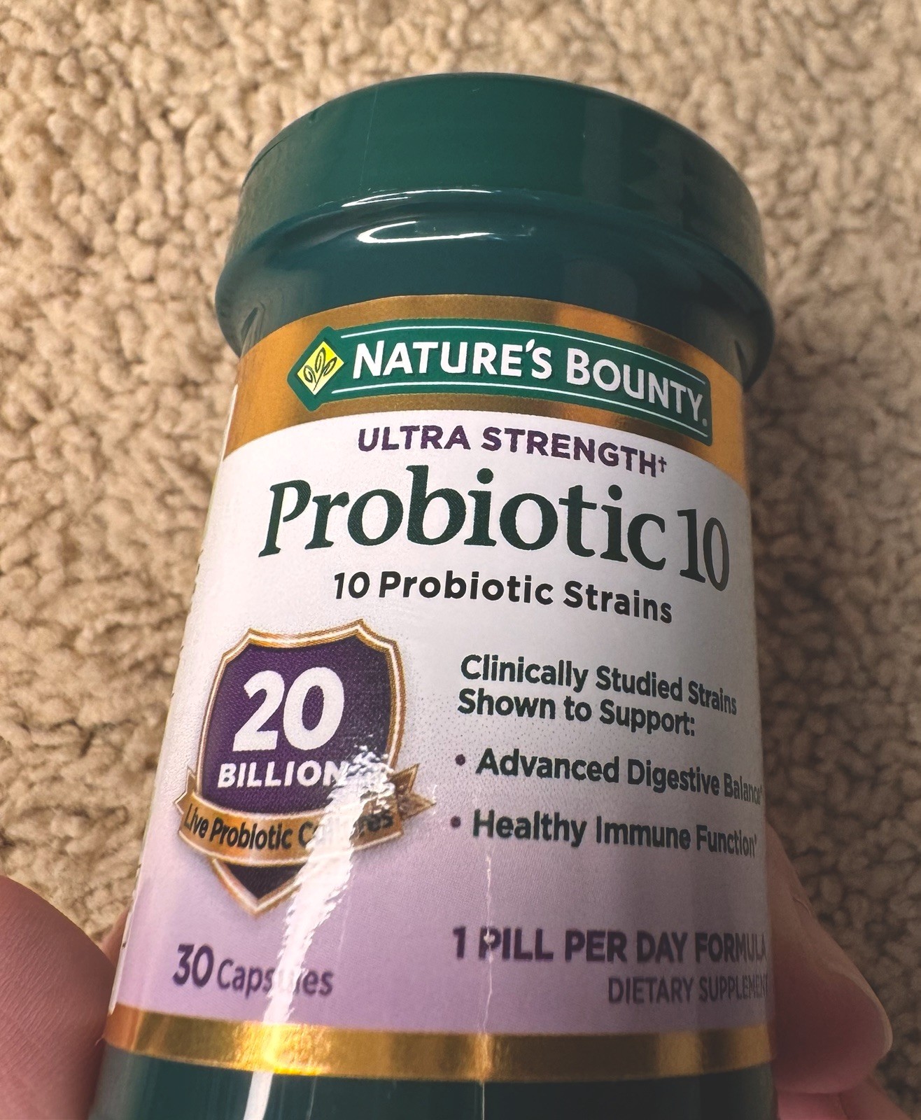 Nature’s Bounty Probiotic 10 Daily Probiotic Supplement for Digestive,…