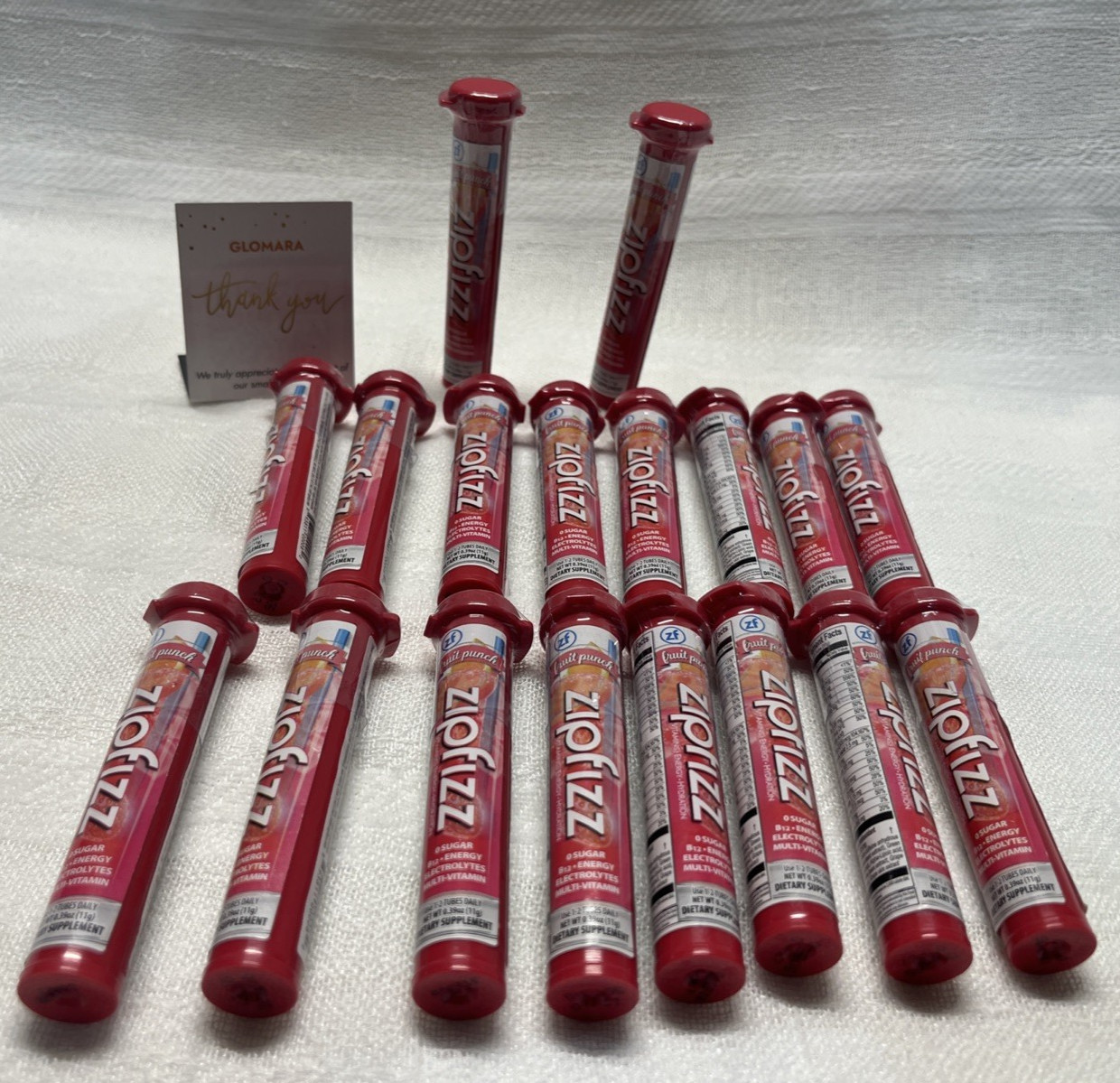 Zipfizz Energy Drink Mix Fruit Punch B12 Multivitamin 20 Tubes EXP 07/2027 NEW