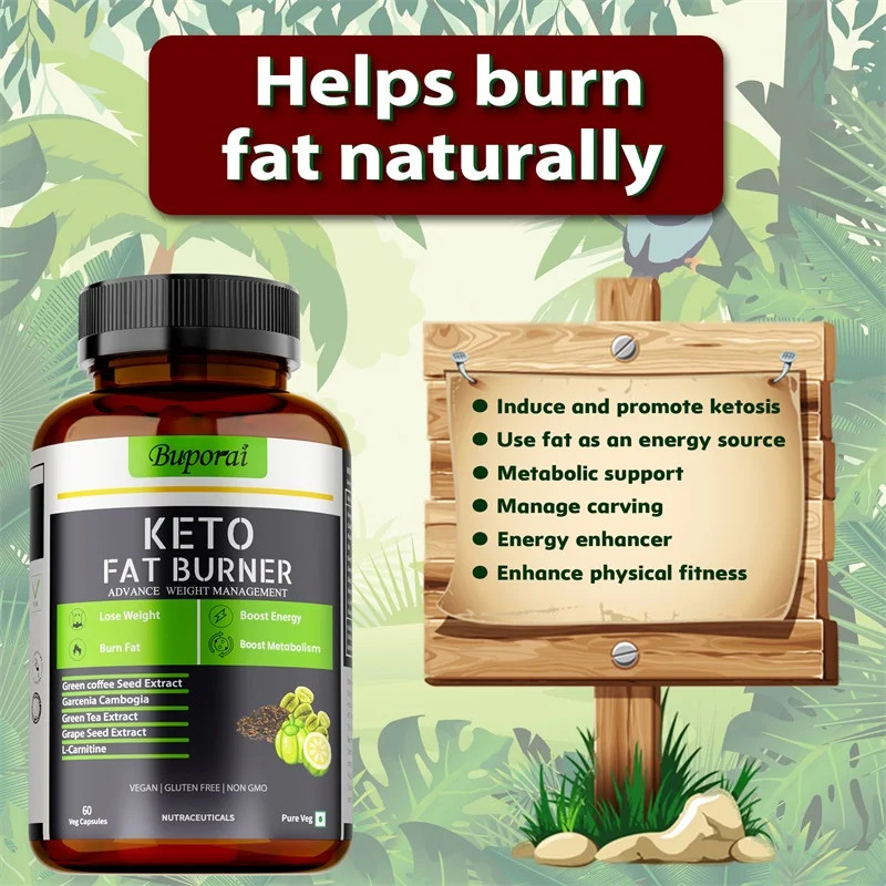 Keto Fat Burner 60pcs, Helps Burn Calories, Metabolism, Enhance Physical Fitness
