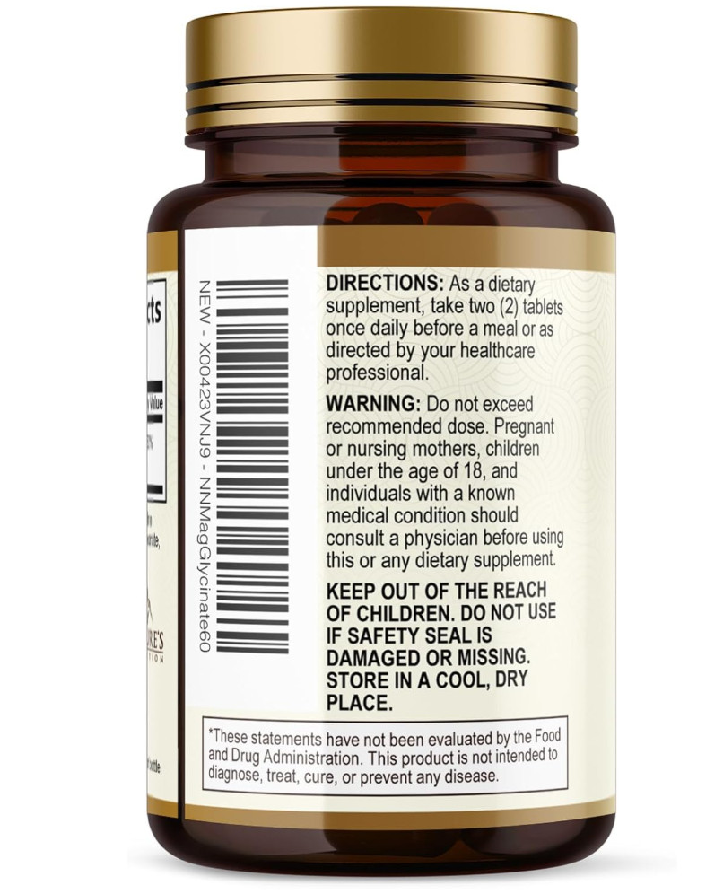 Glicinato, Malato Y Citrato De Magnesio Quelado Premium (250 Mg | 60 Cápsulas)