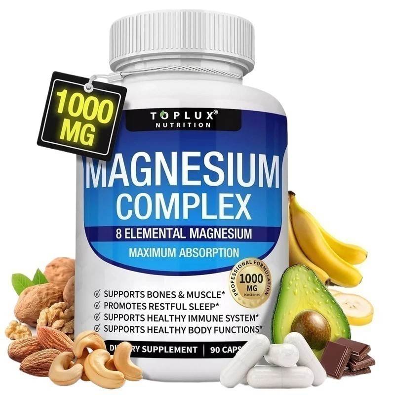 1~2pack Magnesium 8 in 1 Complex 1000mg & Blood Sugar Blend Supplement Combo ！*