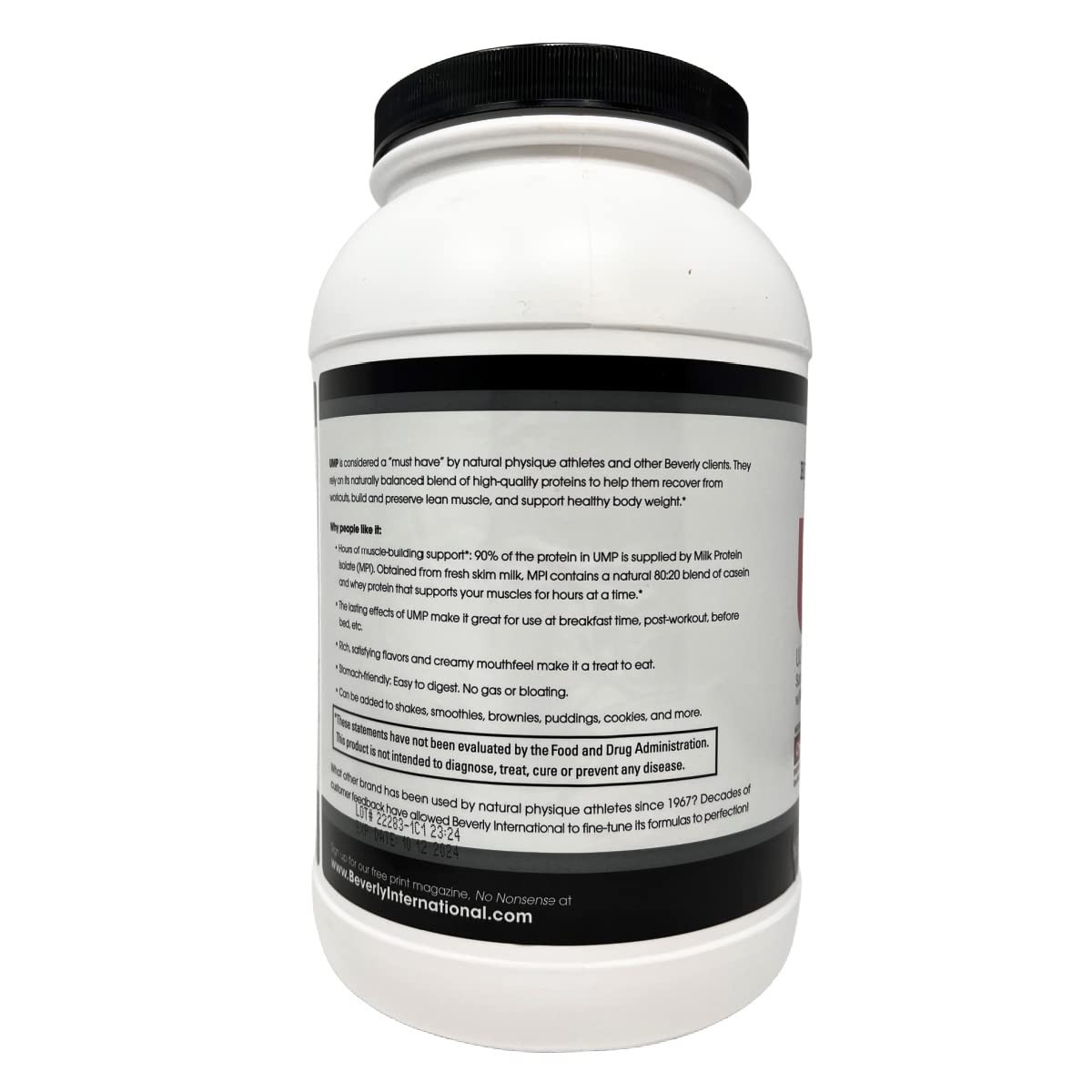 Beverly International UMP Protein Powder, Chocolate. Unique WheyCasein Ratio …