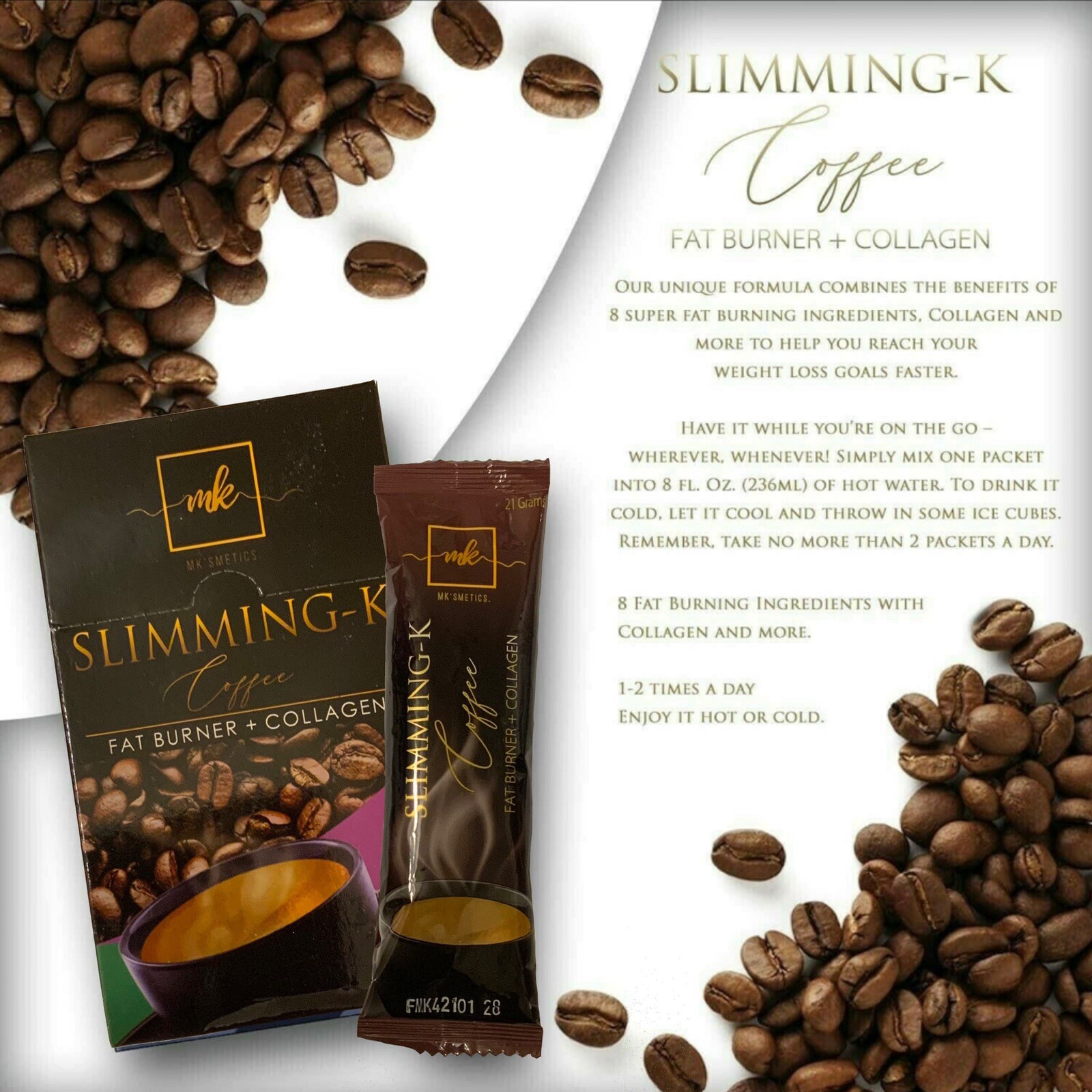 4 BOXES SLIMMING K Coffee By Madam Kilay