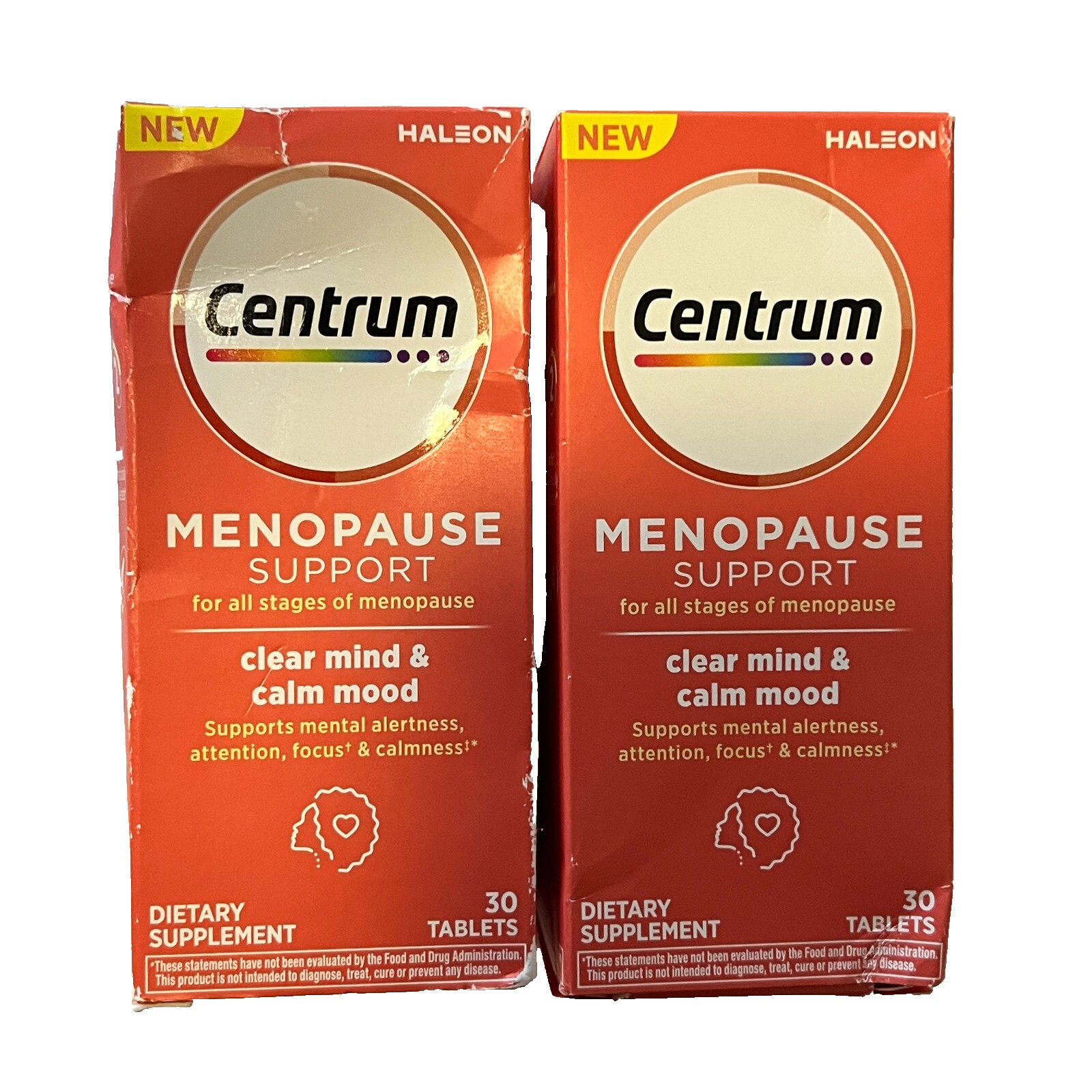 X2 Centrum Menopause Support + Clear Mind & Calm Mood Supplement 30 Tablets 3/26