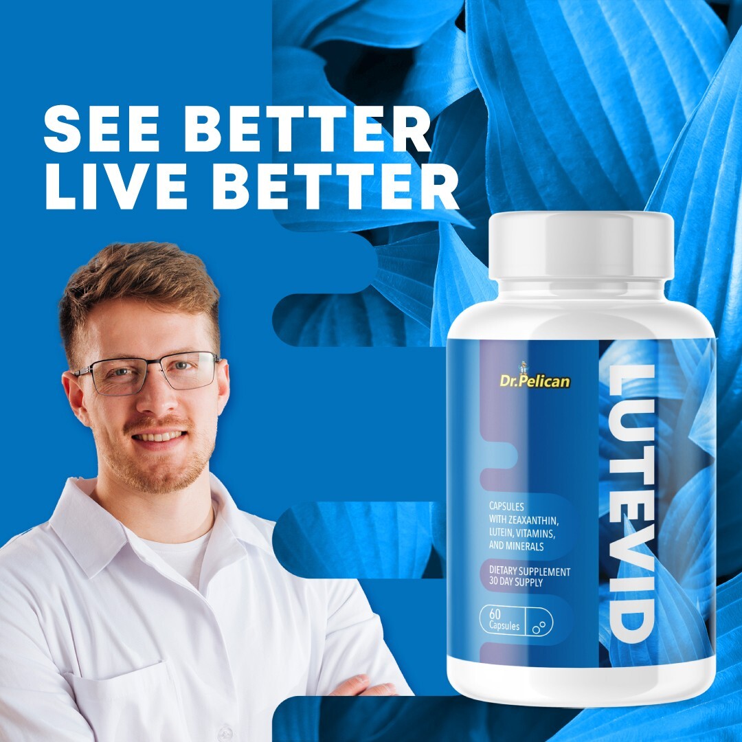 Lutevid- Eye Health Dietary Supplement- Vision Support with Lutein- 4 Bottles