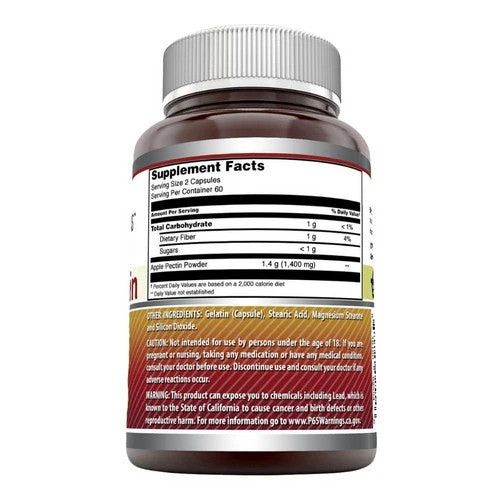 Amazing Formulas Apple Pectin 1400 mg 120 Caps
