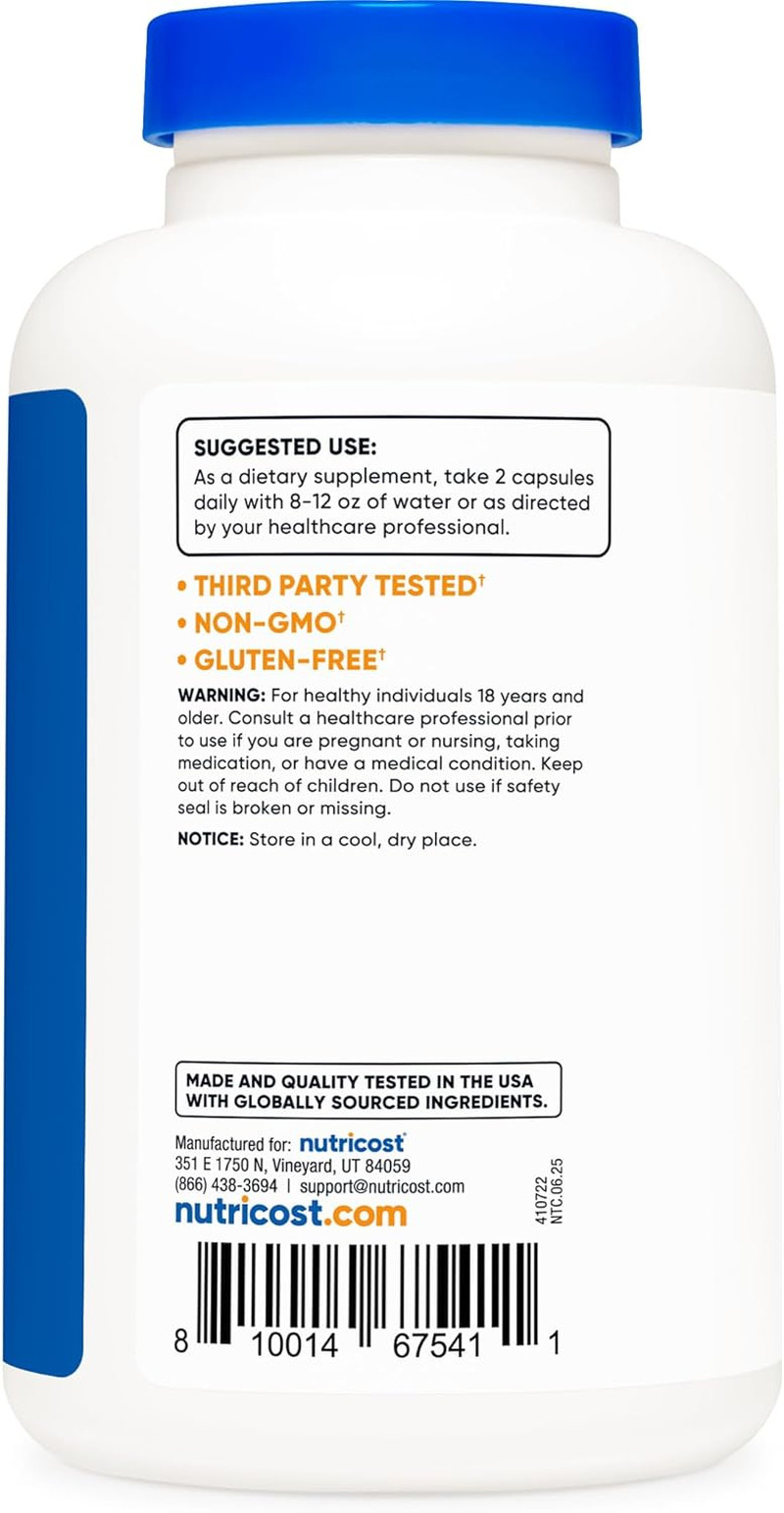 L-Citrulline 1500Mg, 180 Capsules – 750Mg per Capsule, Gluten Free, Non-Gmo, Pac