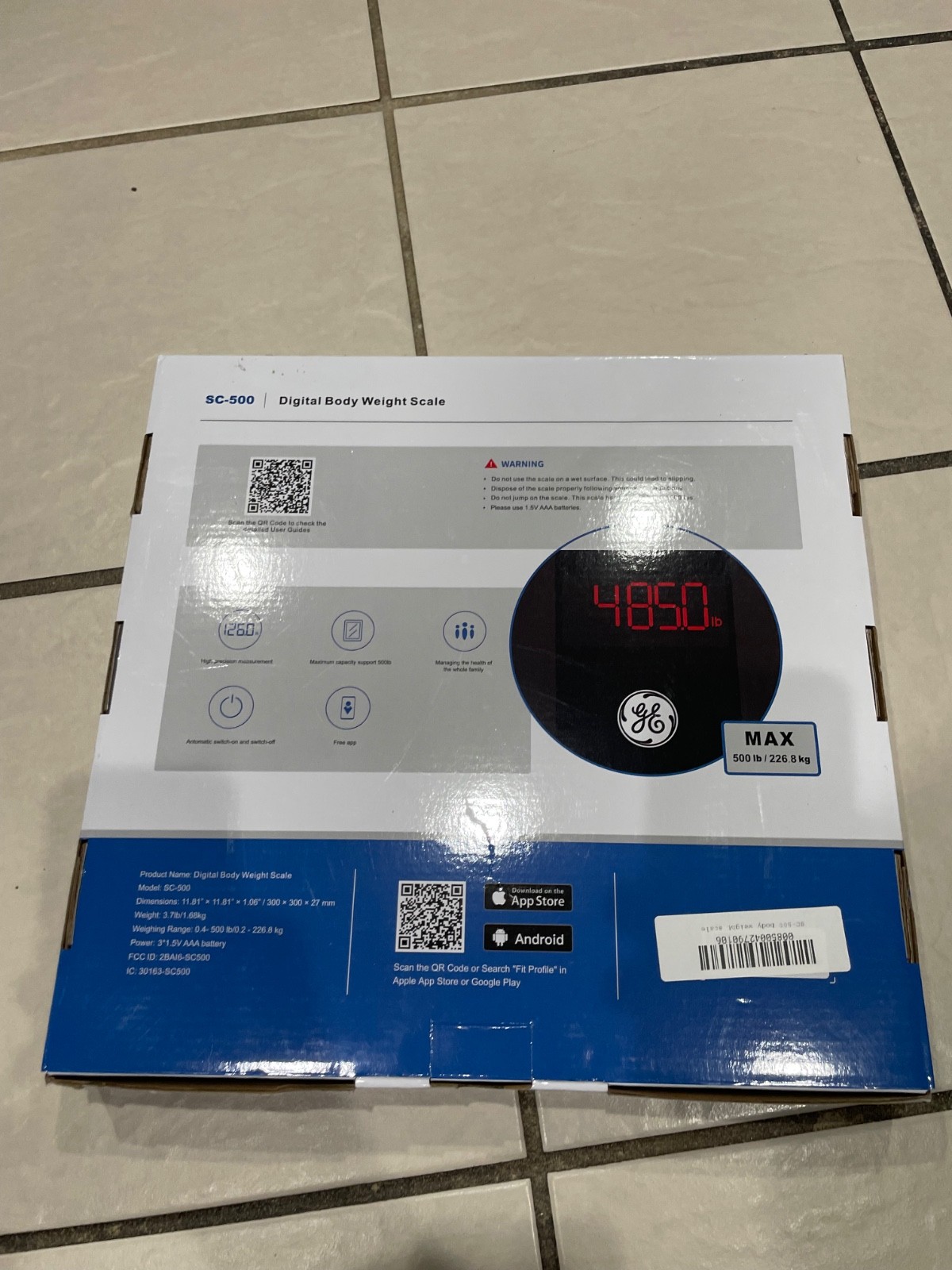 GE Bathroom Scale for Body Weight, Digital Weight Scales 500lb Heavy Duty Measur