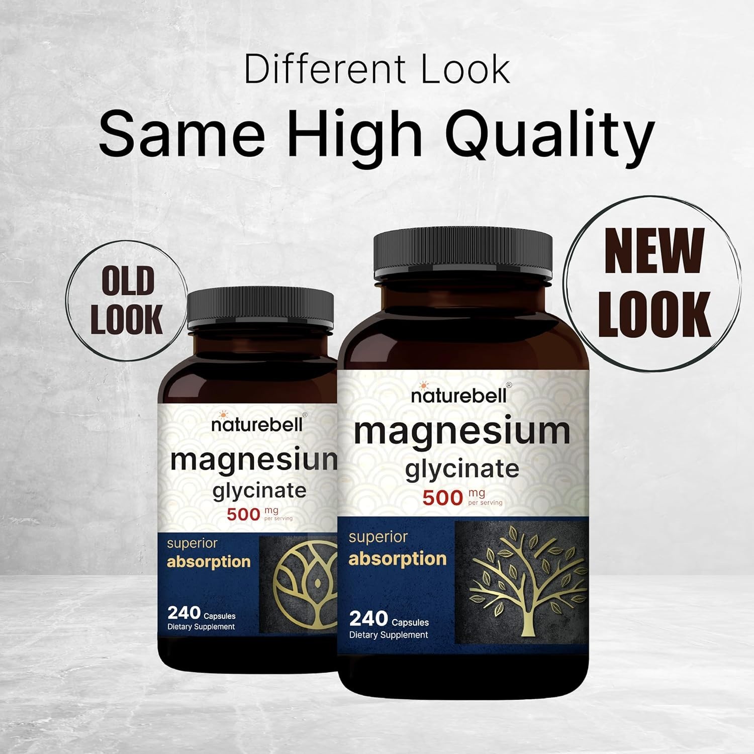 Naturebell Magnesium Glycinate Capsules 500mg | 240 240 Count (pack of 1)
