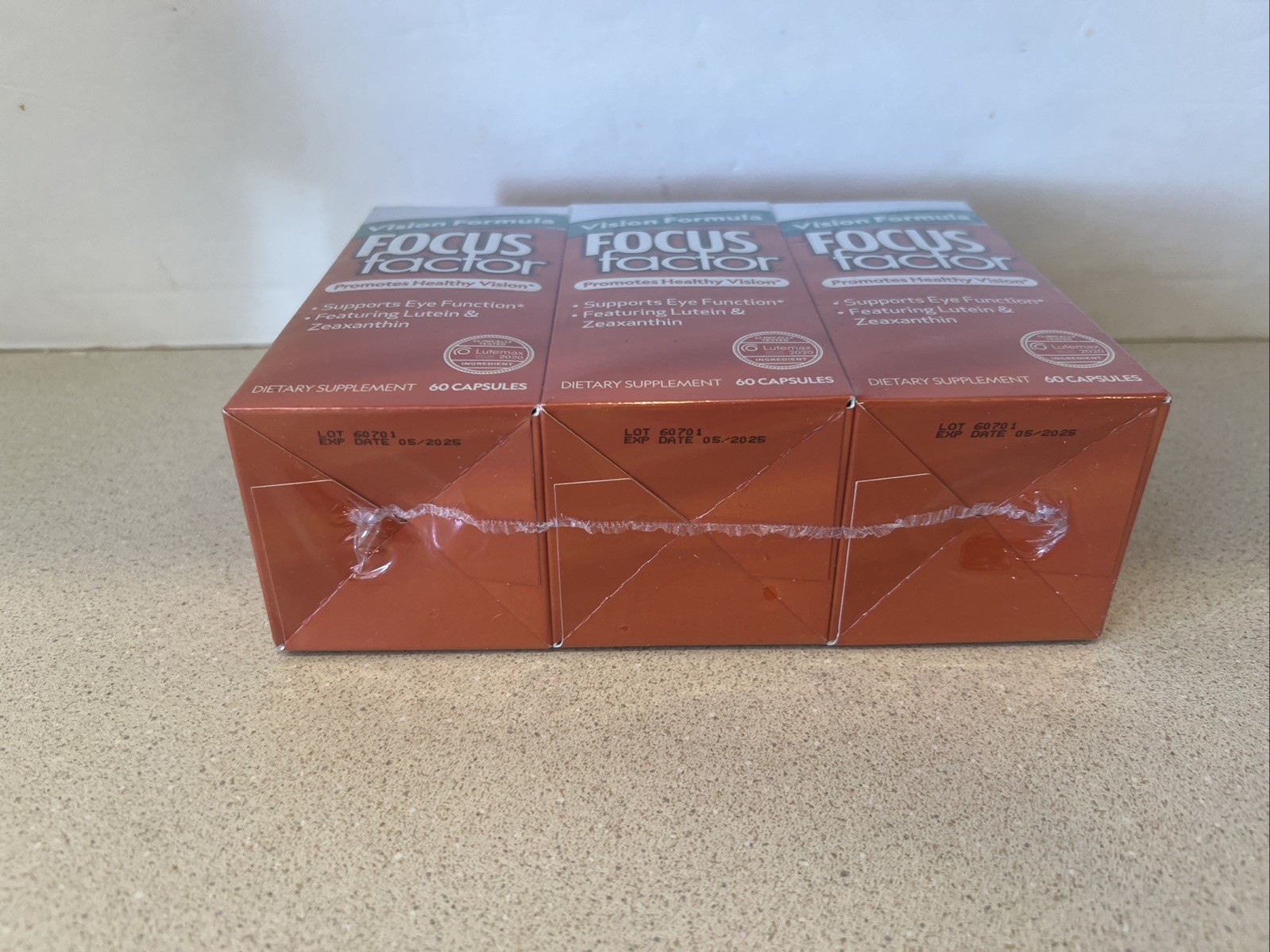 Vision Formula Focus Factor Dietary Supplements Lot of 3 Packs NEW Ex 5/25