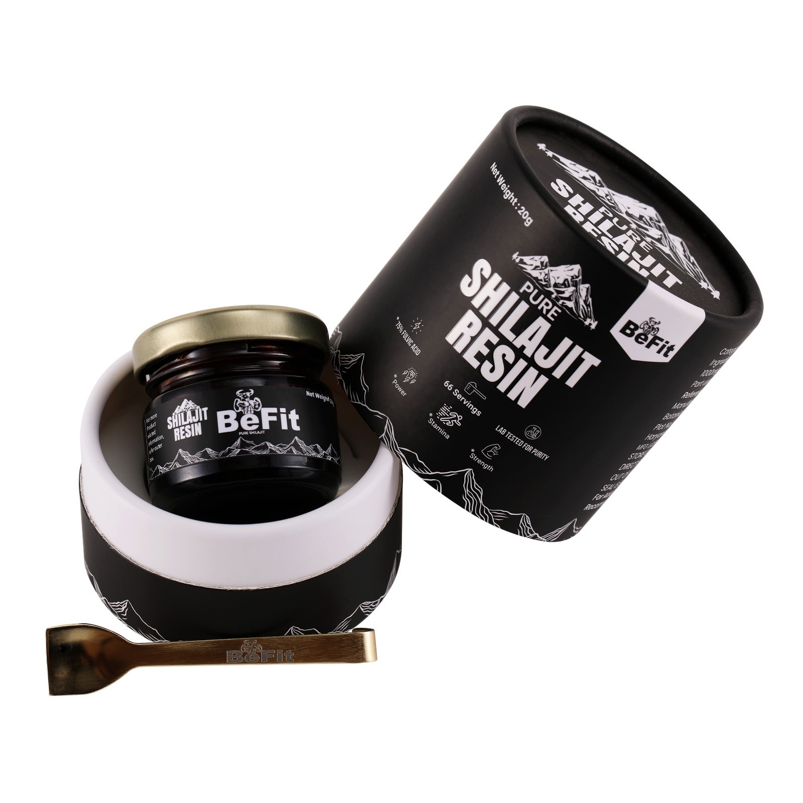 Befit Himalayan Shilajit Soft Resin 20g | Organic 100% Pure | Fulvic Acid