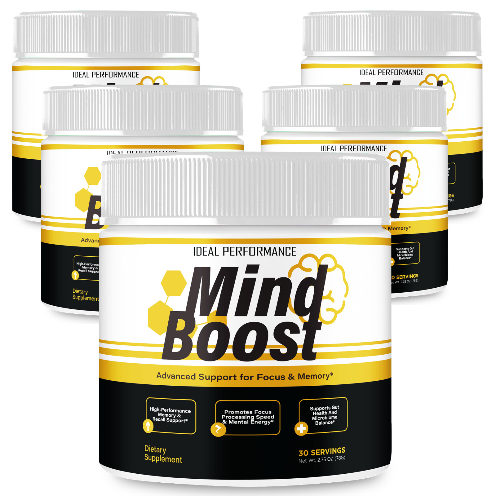 Mind Boost Day Supplements Powder – Official Mind Boost Supplements (5 Pack)