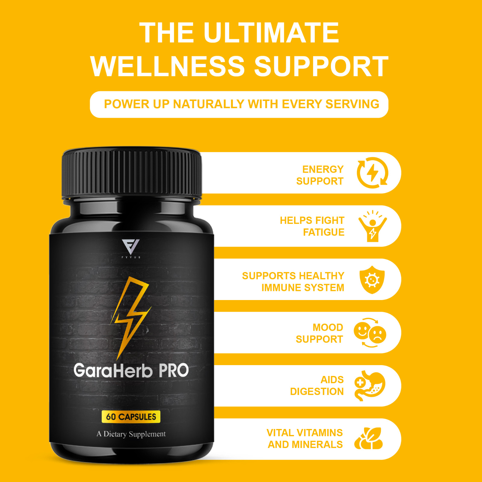 (5 Pack) Garaherb Pro Premium Performance Capsules, Garaherb Pill (300 Capsules)