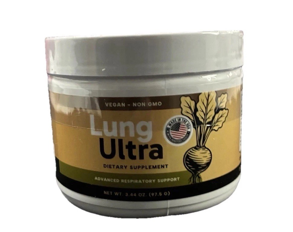 Pure Well Health Lung Ultra Respiratory Support Powder, Apple, Vegan 3.44oz