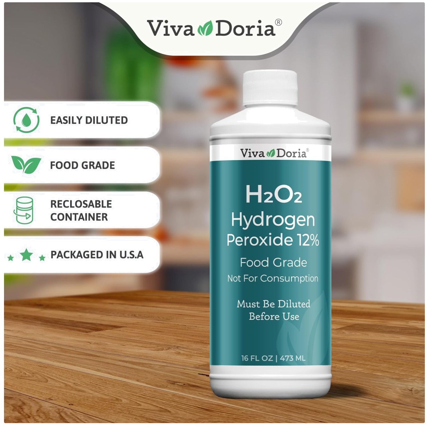 Strongest 12% Hydrogen Peroxide Solution – 16 oz