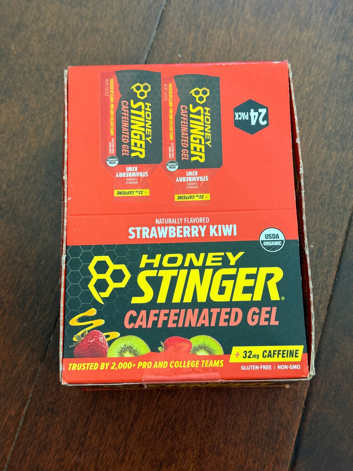 *12-2026* Honey Stinger Organic Energy Gels (box Of 24) – Strawberry Kiwi
