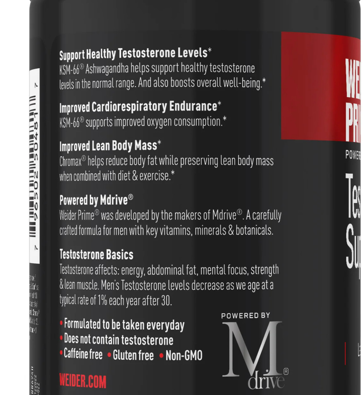 Weider Prime Testosteron Support, 120 Capsules EXP 03/2028