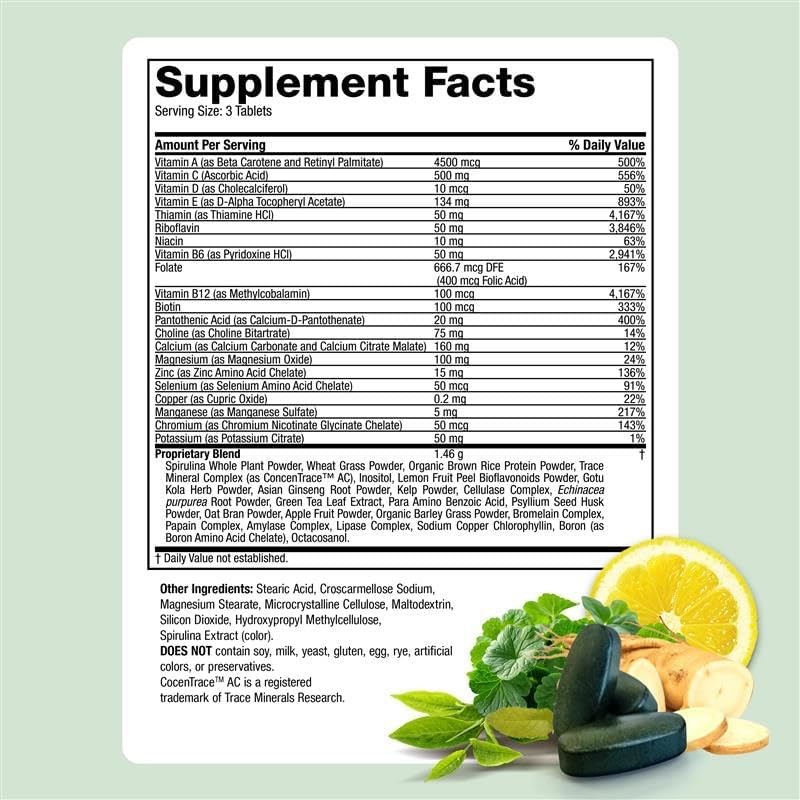Life’s Fortune Multi Vitamin Mineral Natural Energy 180
