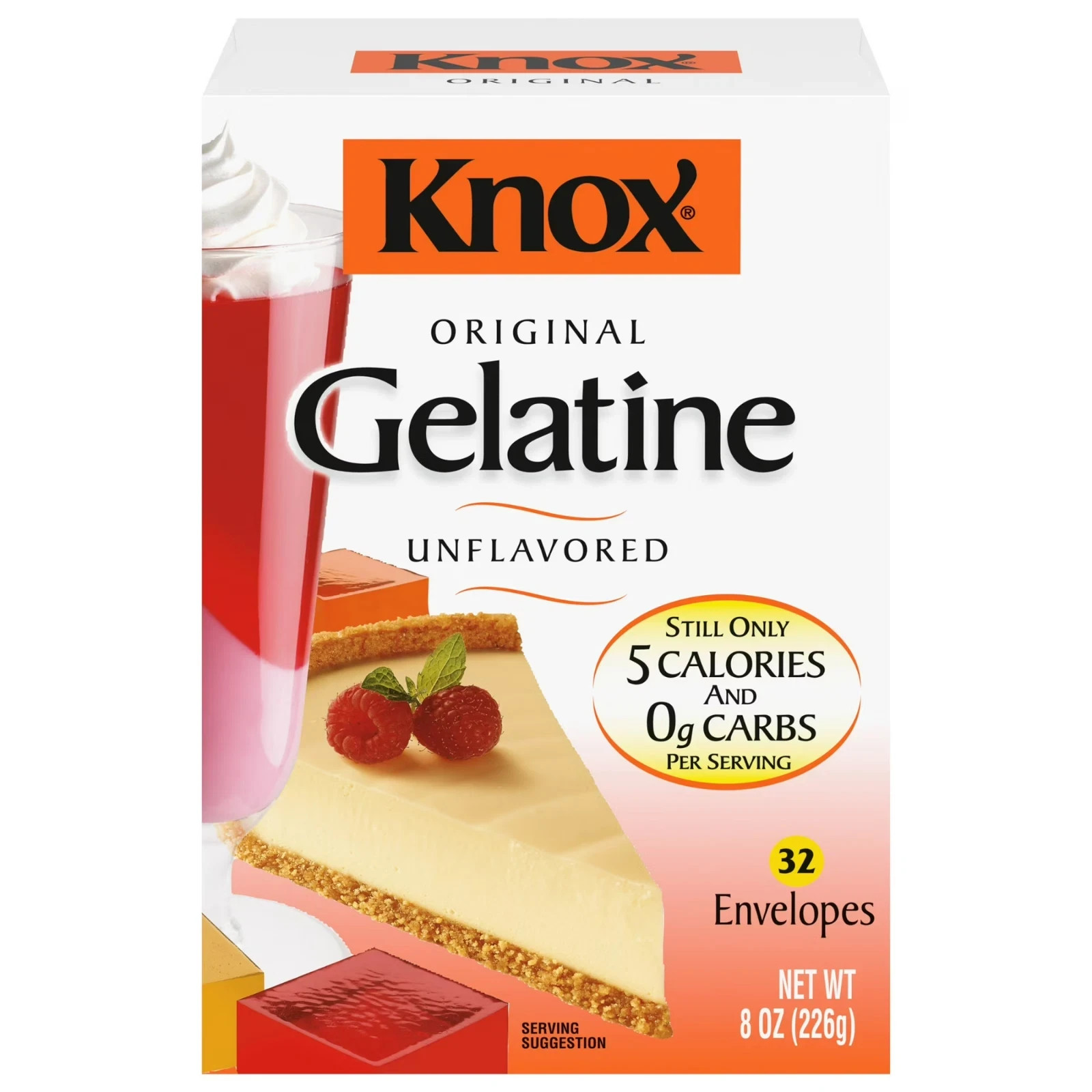 Original Unflavored Gelatin, 32 ct Packets FREE SHIPPING.