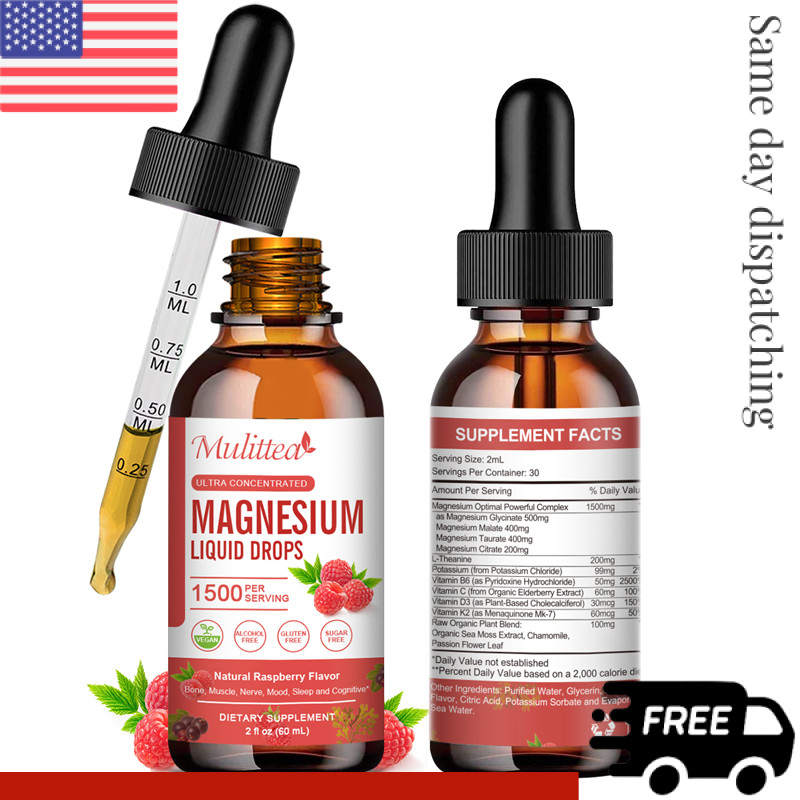 Magnesium Complex Supplement with Magnesium Glycinate,Citrate, Malate,Taurate
