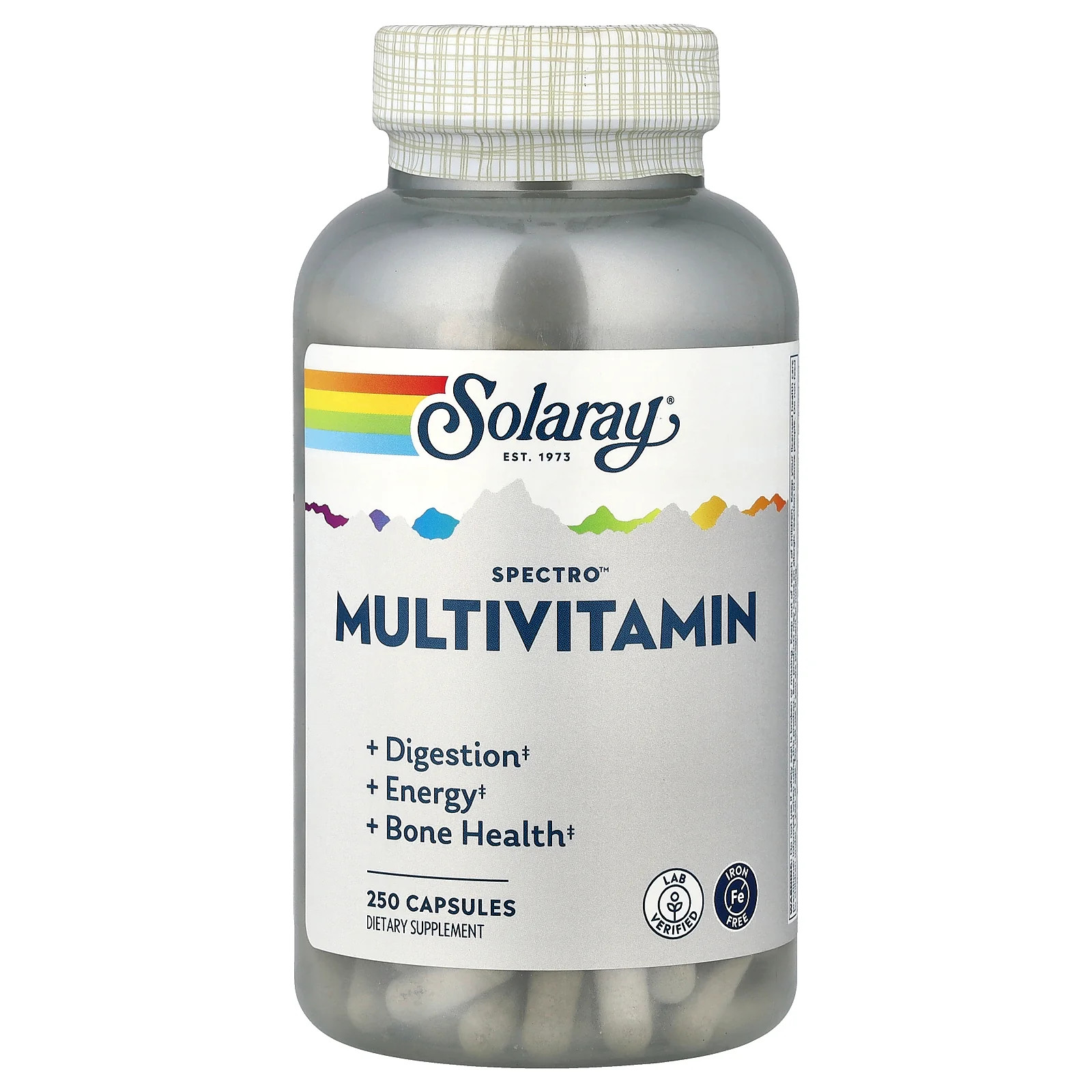 2 X Solaray, Spectro� Multivitamin, Iron Free, 250 Capsules