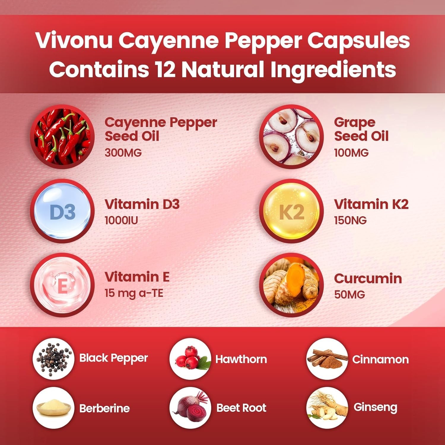 VivoNu Cayenne Pepper Softgels Supplement, Heart and Blood Vessel Wellness