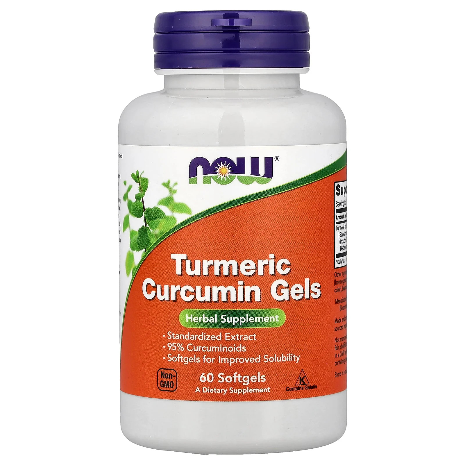 2 X NOW Foods, Turmeric Curcumin Gels, 60 Softgels (475 mg per Softgel)