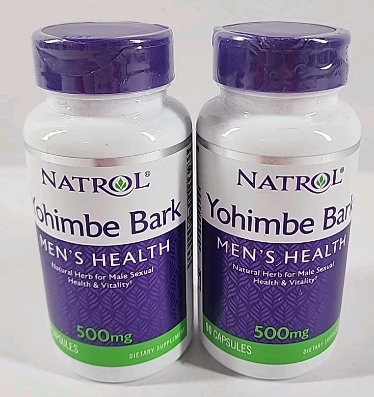 2 Pk Natrol Yohimbe Bark Men’s Health & Vitality 90 Capsules 500mg Sealed 4/26
