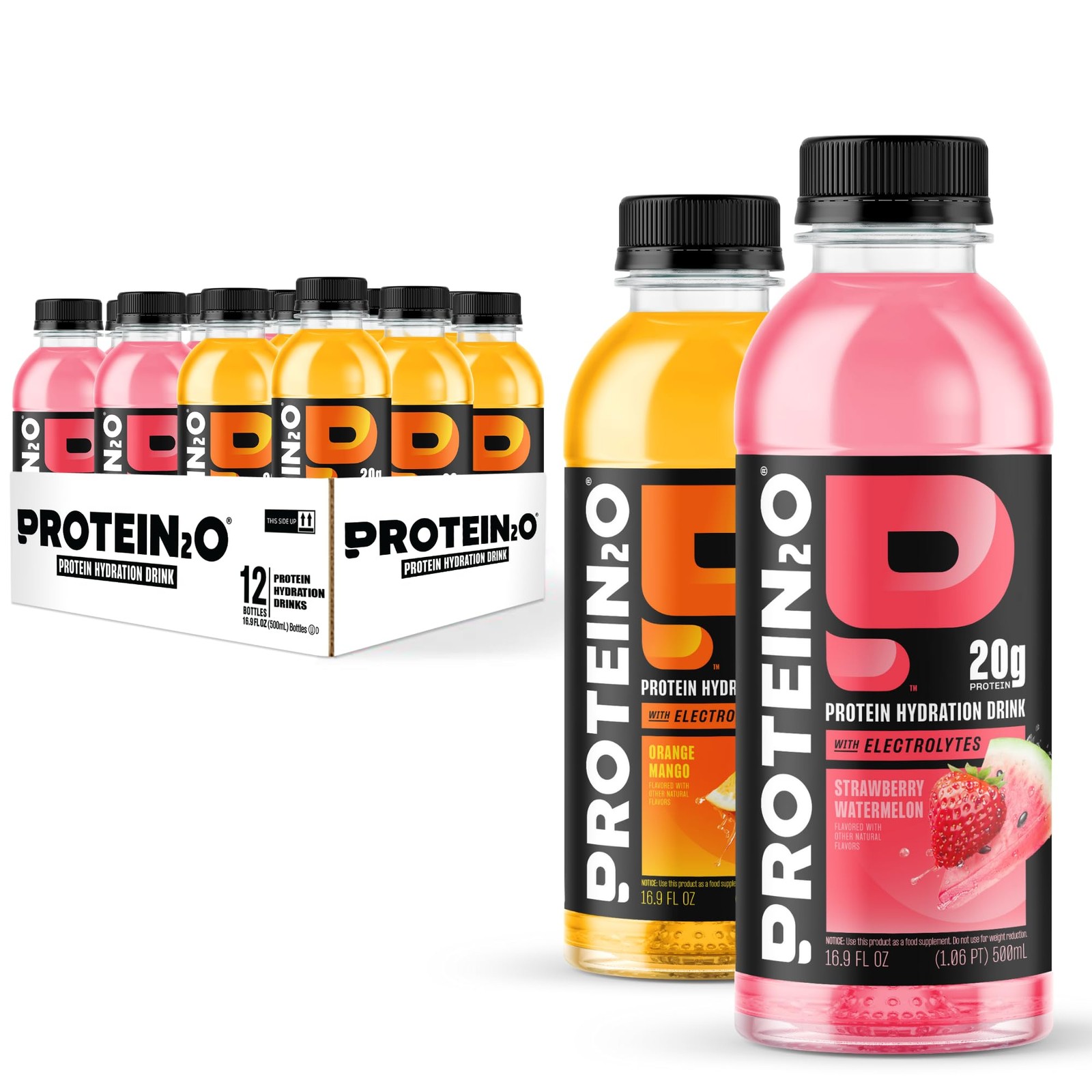 Protein2o Whey Protein Isolate Drink 20g Protein Electrolytes Variety Pack 1…