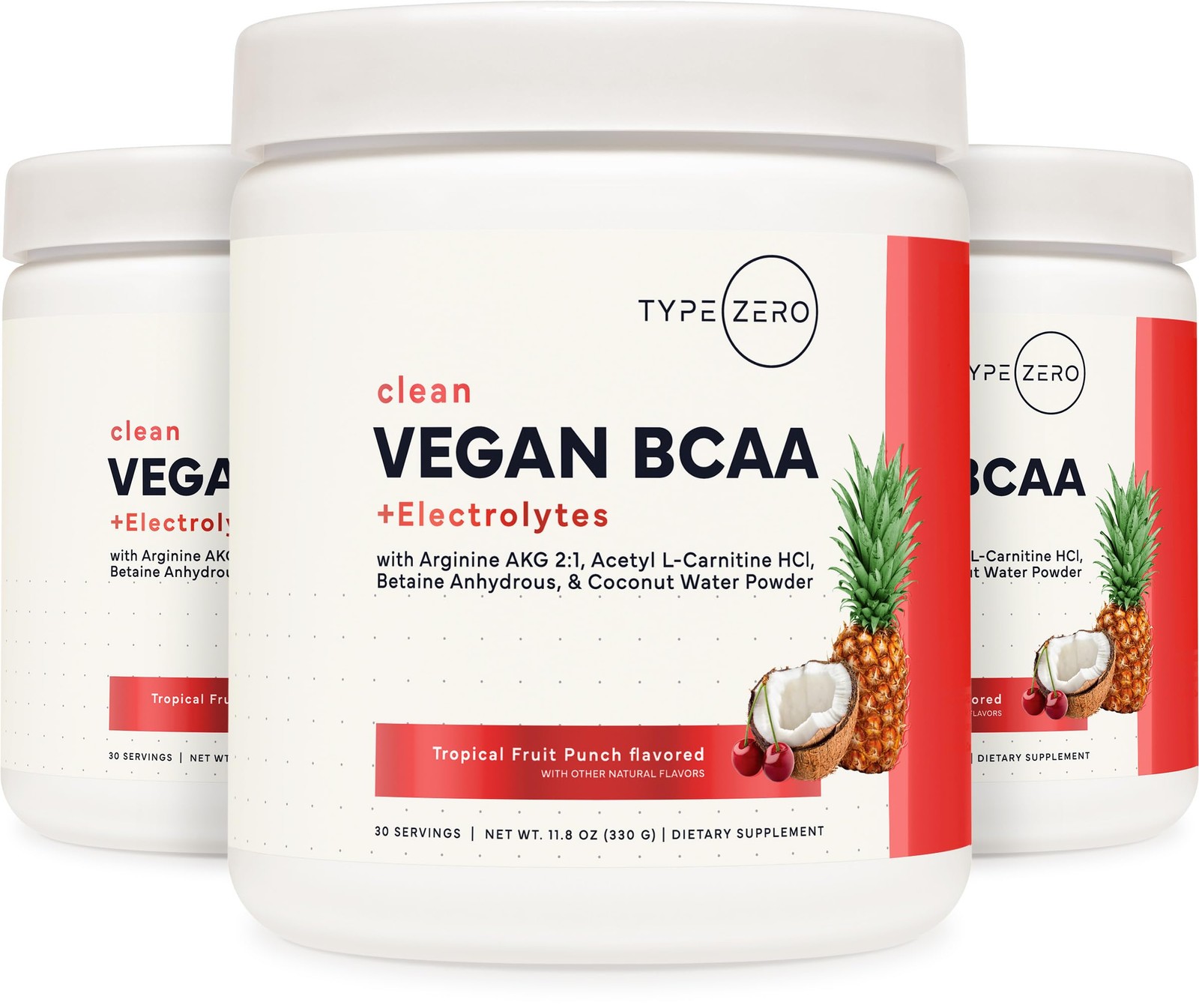 Ultra Clean Vegan BCAA Powder + Electrolytes (Tropical Fruit Punch | 6G) 2:1:…