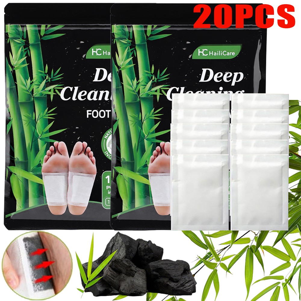 20 PCS Detox Foot Pads Body Toxins Feet Patches Slimming Deep Cleansing Herbal