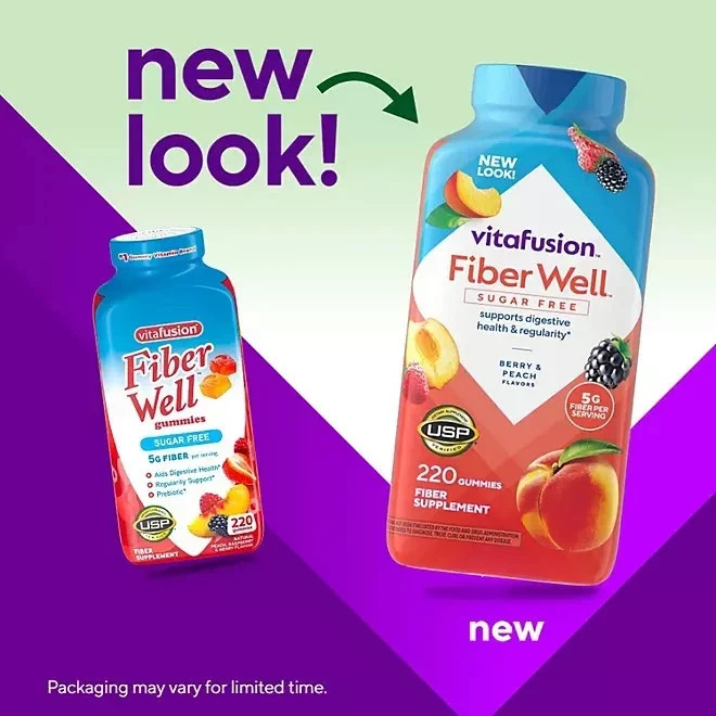 2-Pack Vitafusion Fiber Well Gummies (220 Ct.)
