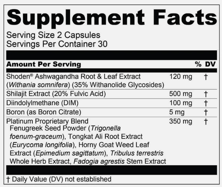 Essential Elements T-Hero Platinum Male Health Supplement, 60 Caps – EXP 09/2027