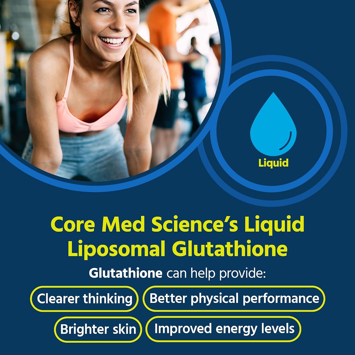 Core Med Science Liposomal Glutathione Supplement – (500mg, 4 Fl Oz) – High-Ab