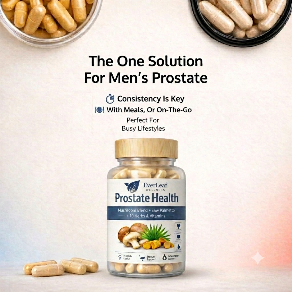 Wellness Prostate Health Supplement – Mushroom Blend, Saw Palmetto & Herbal Supp