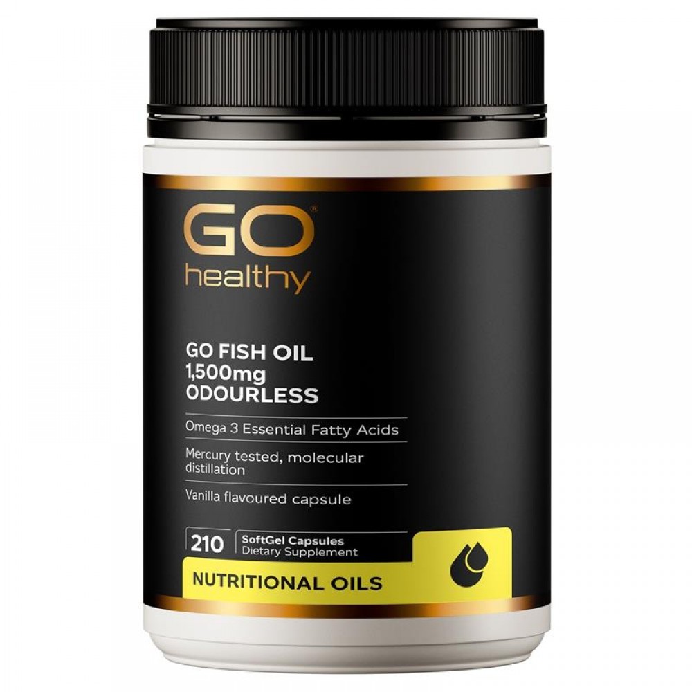 Odourless Fish Oil 1,500mg (210 Capsules) – Omega 3 Support