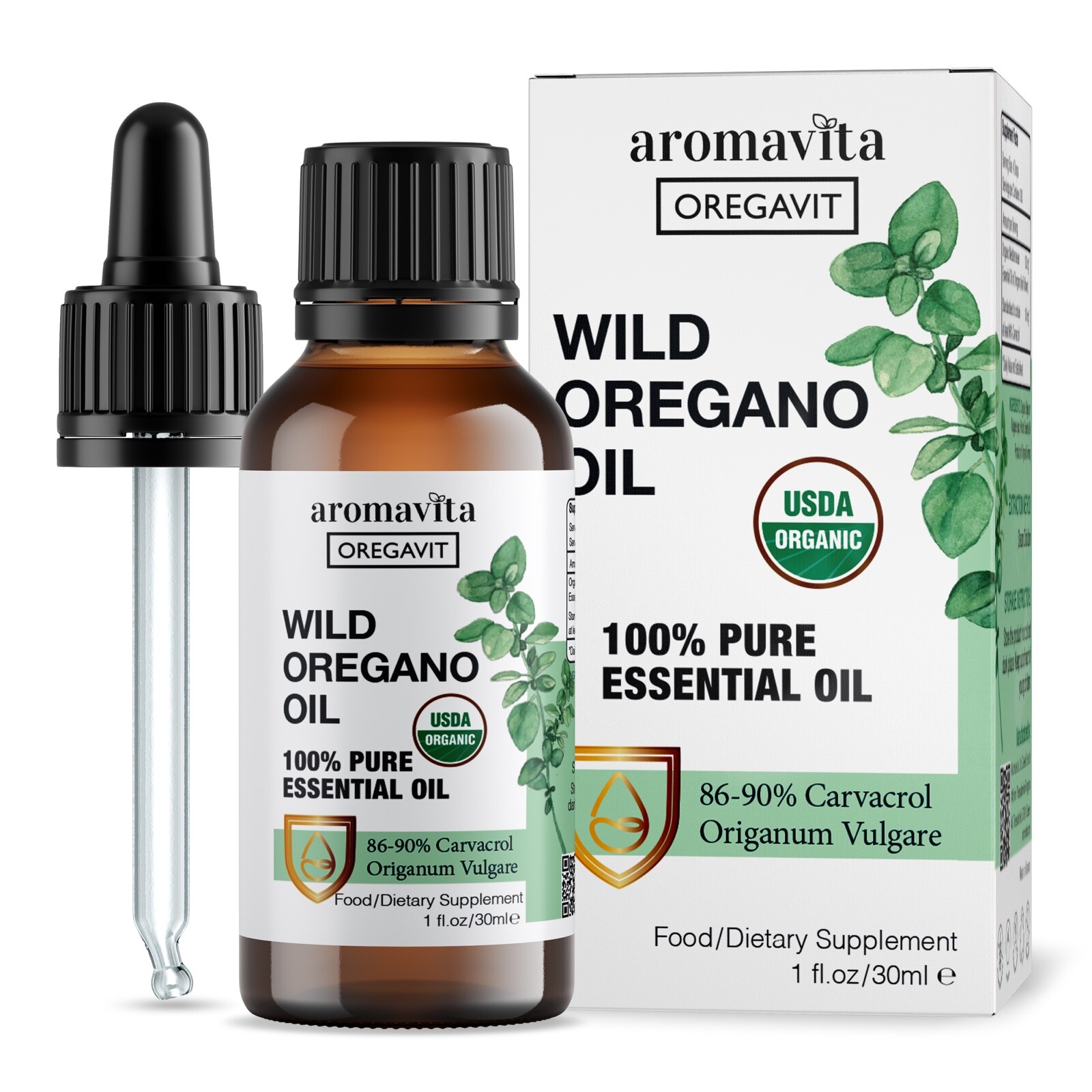 Wild Organic Oil Of Oregano Mediterranean 100% Pure Certified Undiluted
