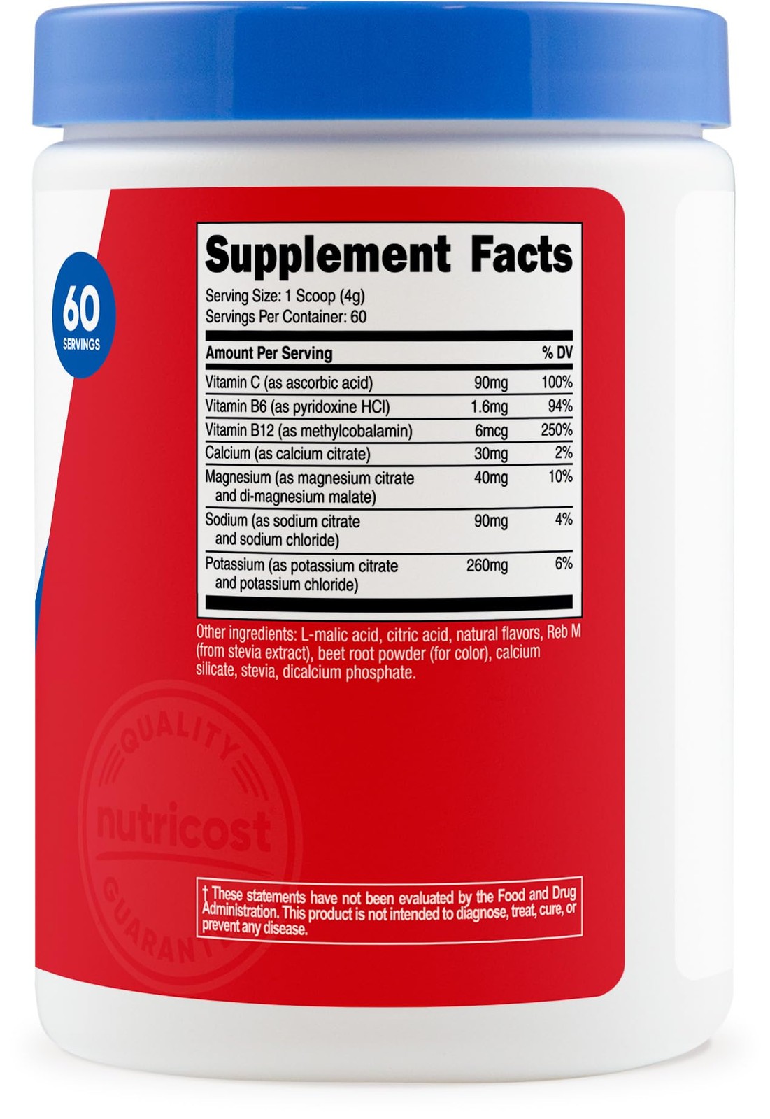 Nutricost Electrolyte Complex Powder (60 8.4 Ounce (Pack of 1), Multicolor
