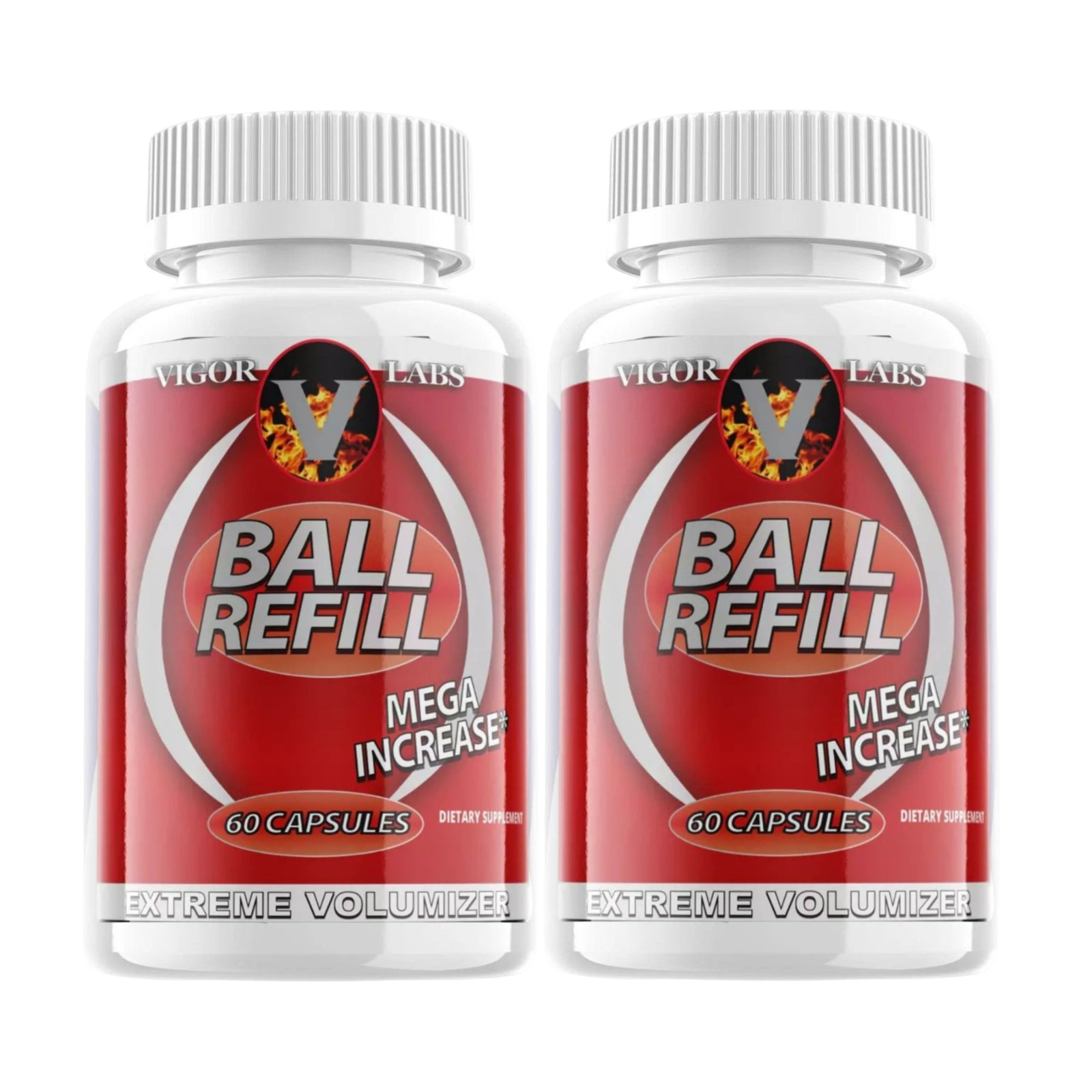 2-Pack Ball Refill Male Capsules – Ball Refill for Male Vitality – 120 Capsules